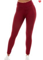 Maroon Booty Lifting Leggings